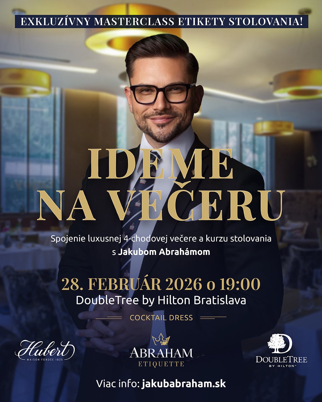 4 - chodová luxusná večera spojená s kurzom stolovania