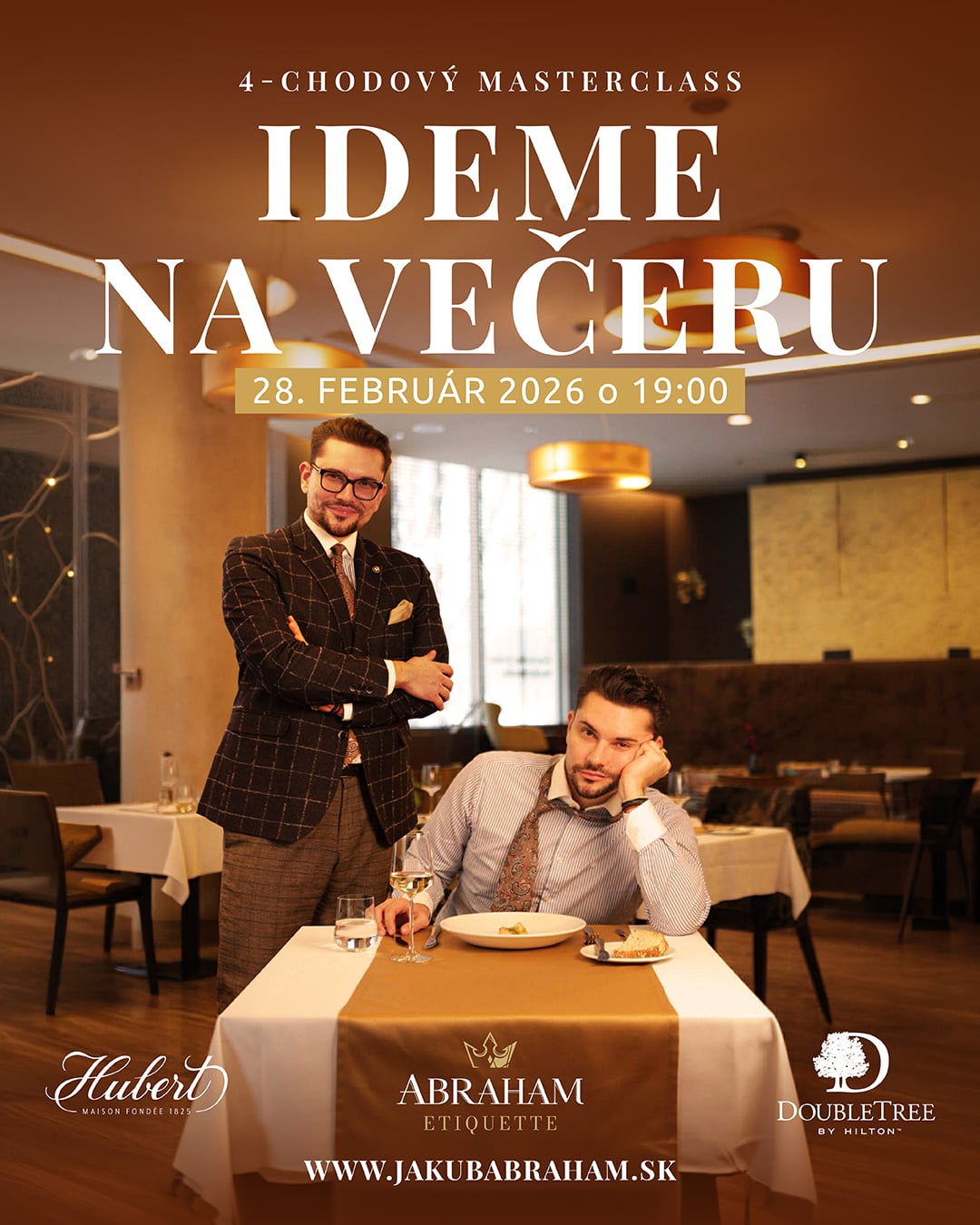 4 - chodová luxusná večera spojená s kurzom stolovania